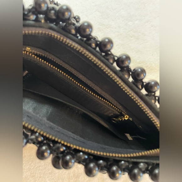 One of a kind black vintage beaded evening bag - Picture 6 of 8